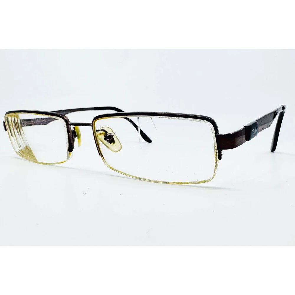 Ray-Ban Eyeglasses Mens Brown RB 6156 2511 Rectangular Full Rim 52-17-140